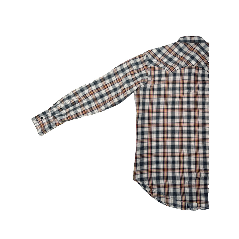 Vintage Wrangler Western Pearl Snap Shirt Plaid Cowboy Mens M - Picture 10 of 16